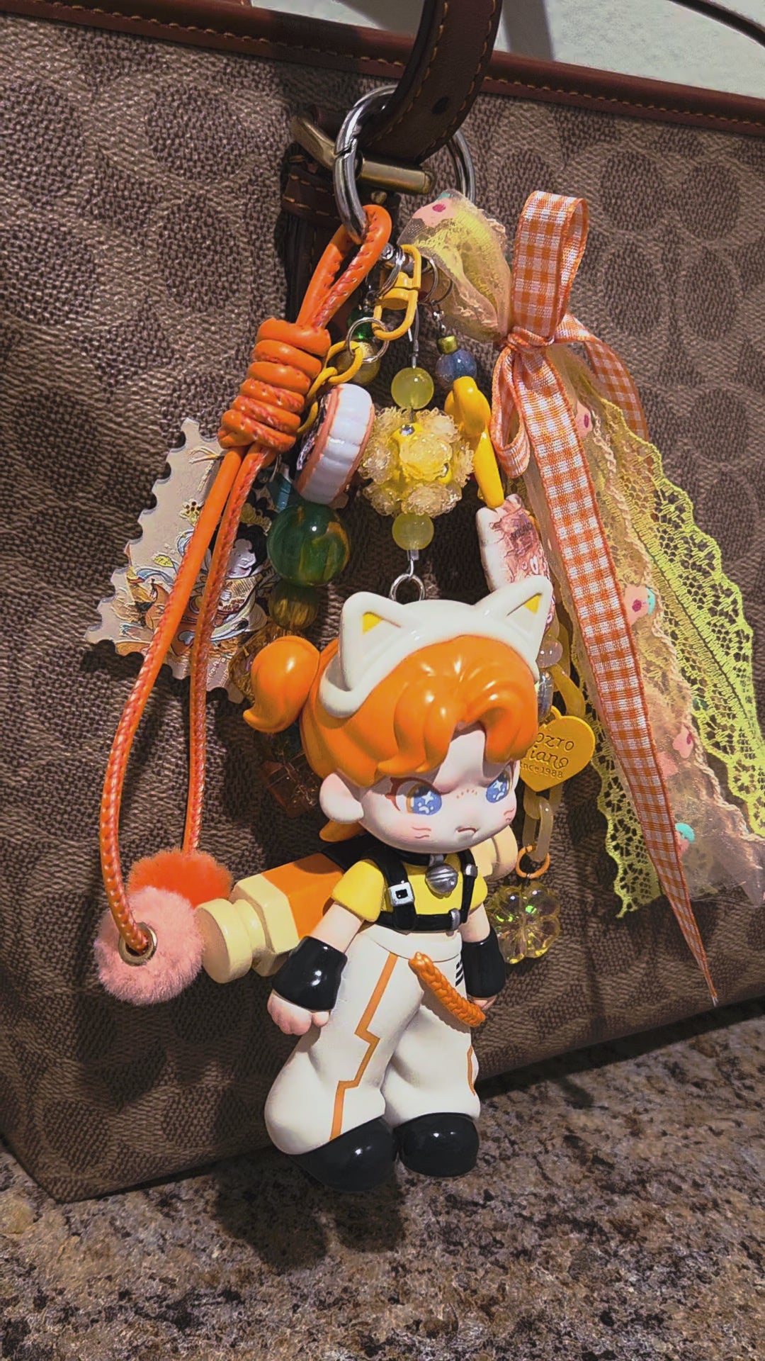 Authentic "Emoki" Keychain Bag Charm